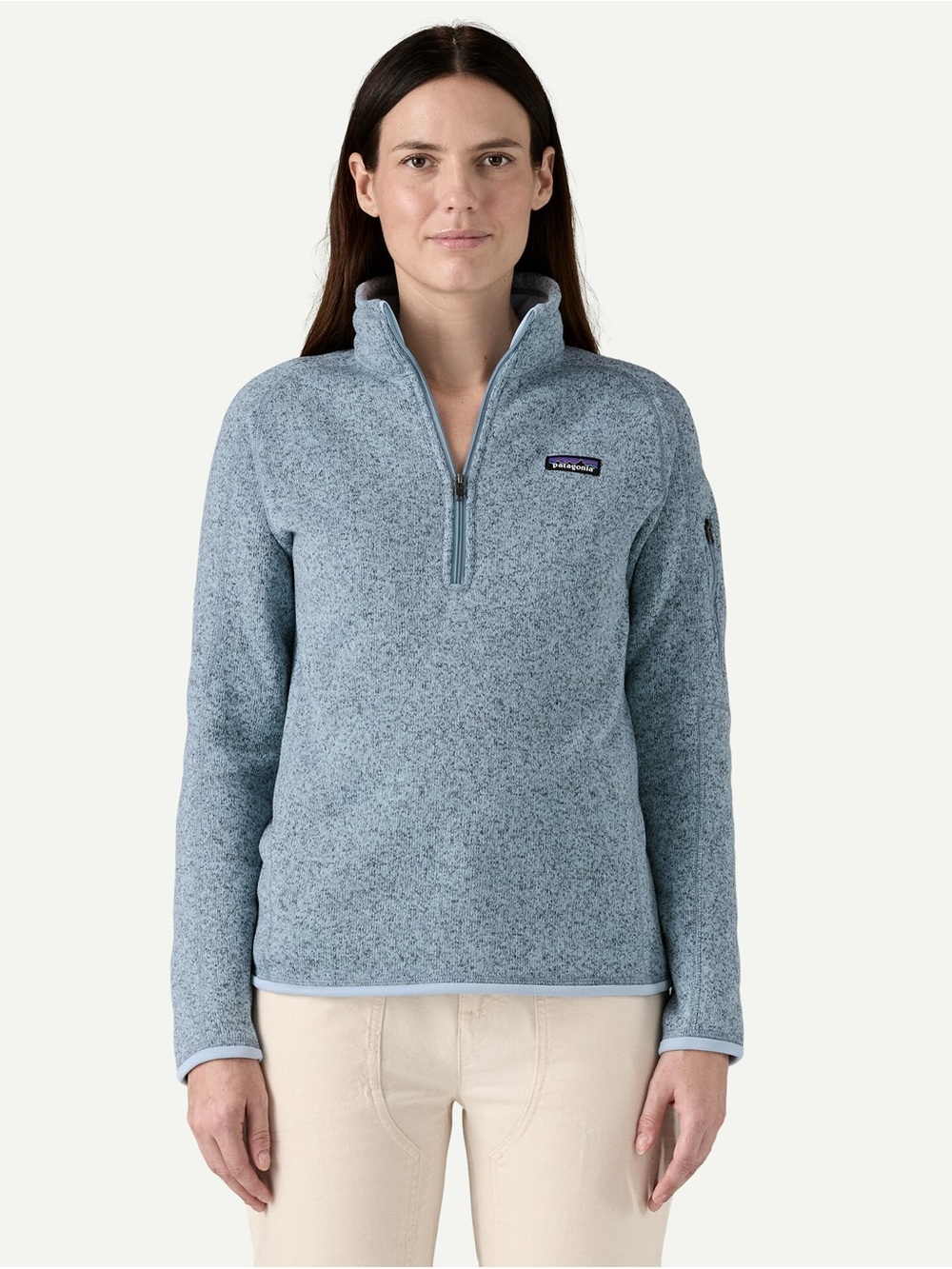 Patagonia | Women's Better Sweater 1/4-Zip Fleece pullover heathered blue S